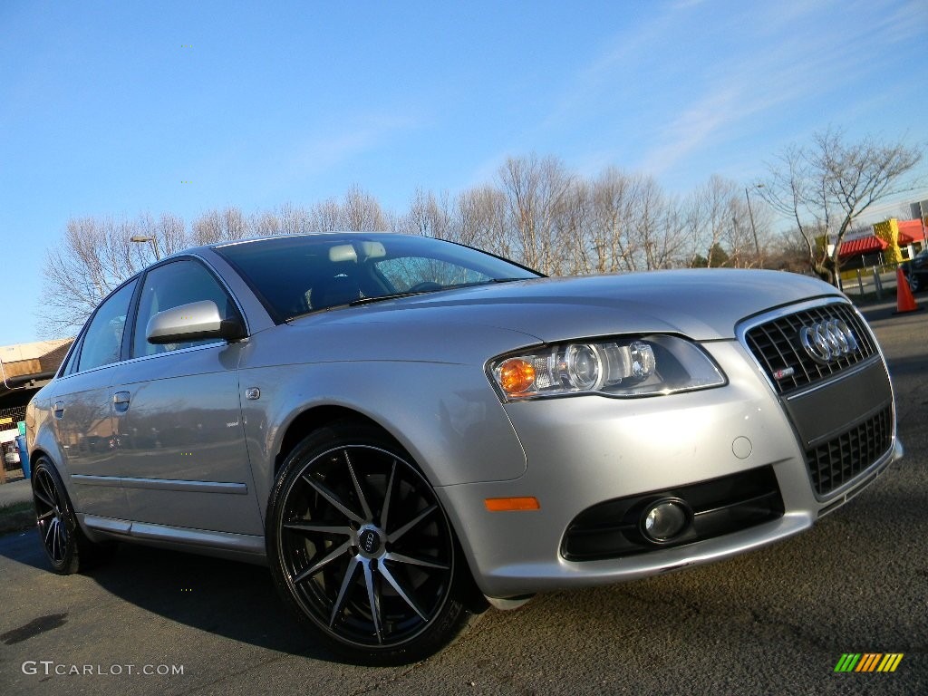 2008 A4 3.2 Quattro S-Line Sedan - Light Silver Metallic / Black photo #2