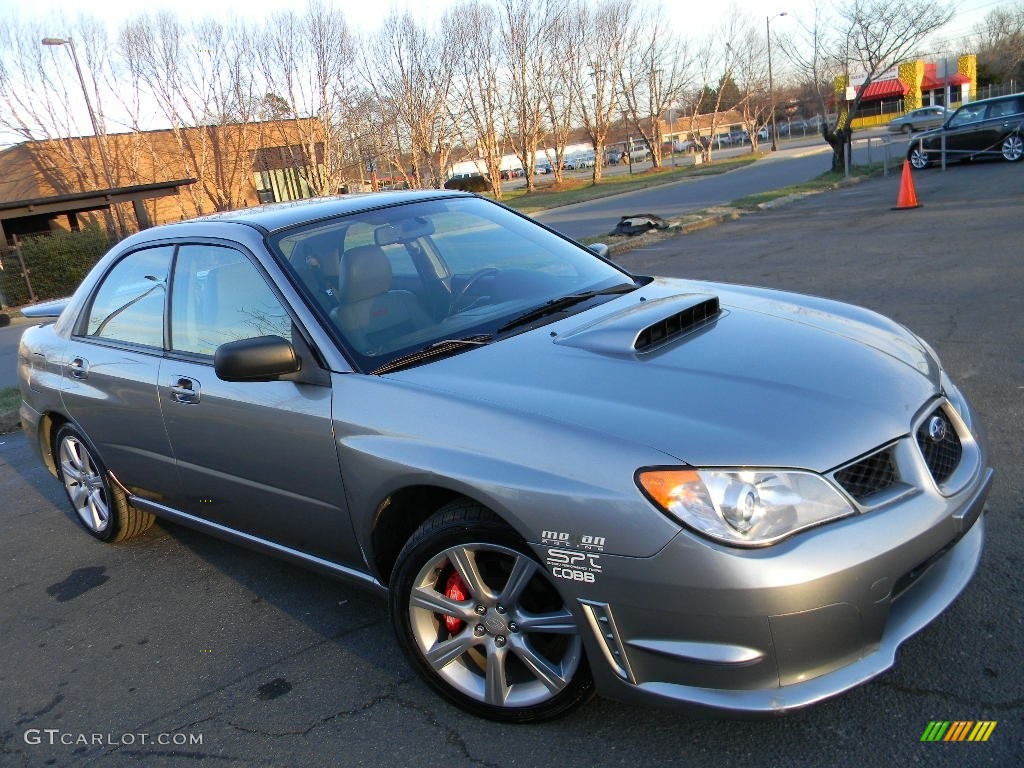 2007 Impreza WRX Sedan - Urban Gray Metallic / Anthracite Black photo #3