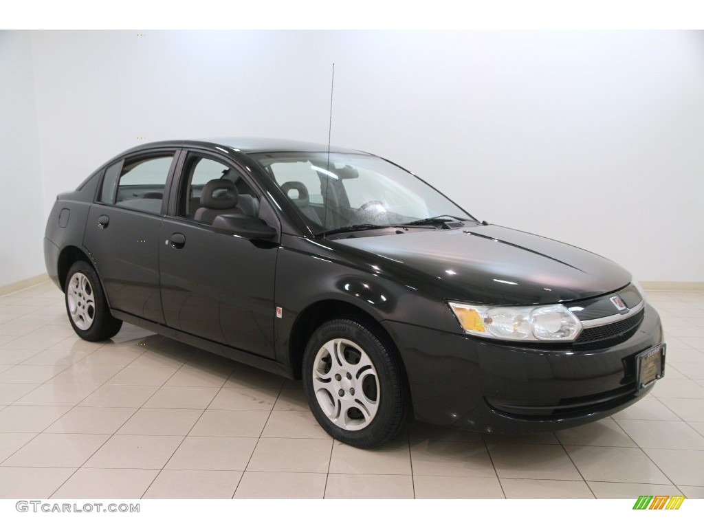 2004 ION 2 Sedan - Black Onyx / Grey photo #1