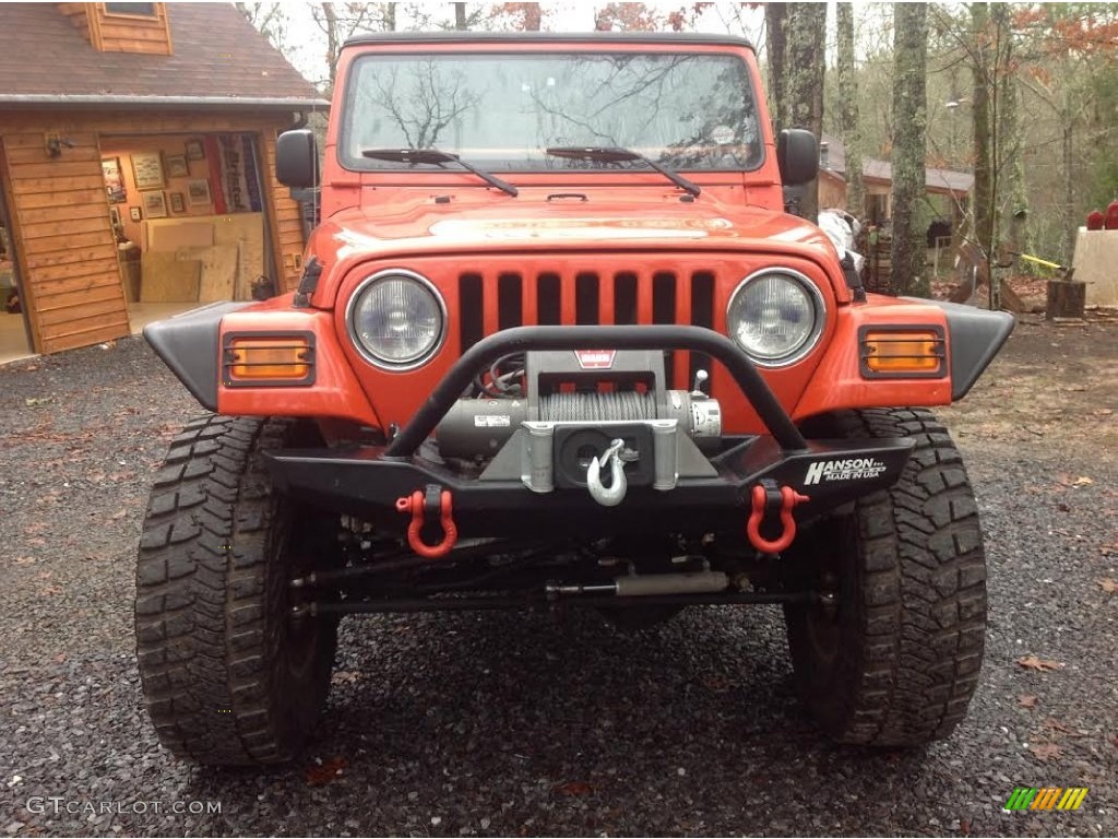 2005 Wrangler Rubicon 4x4 - Impact Orange / Dark Slate Gray photo #2