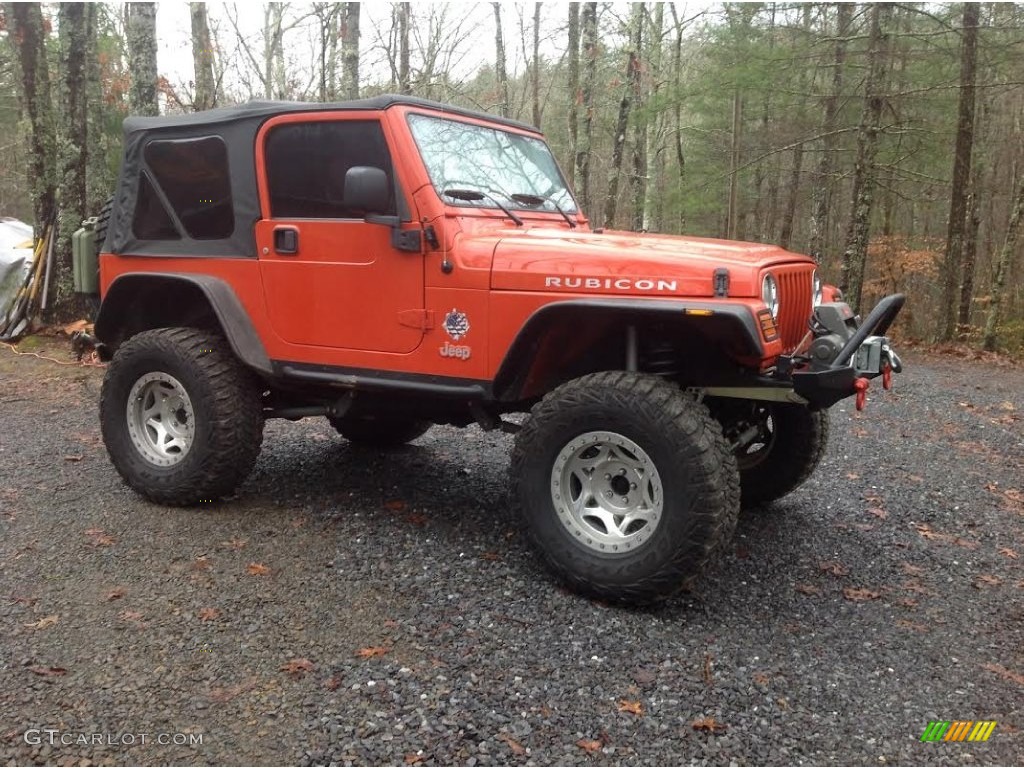 2005 Wrangler Rubicon 4x4 - Impact Orange / Dark Slate Gray photo #3