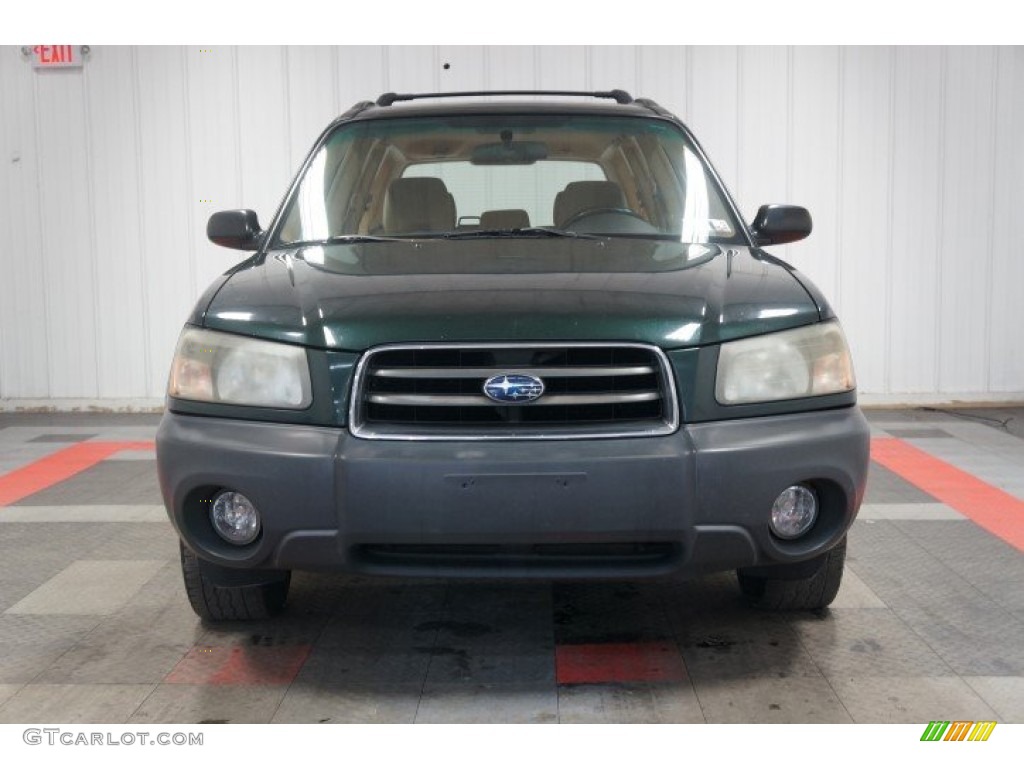2003 Forester 2.5 X - Woodland Green Pearl / Beige photo #4