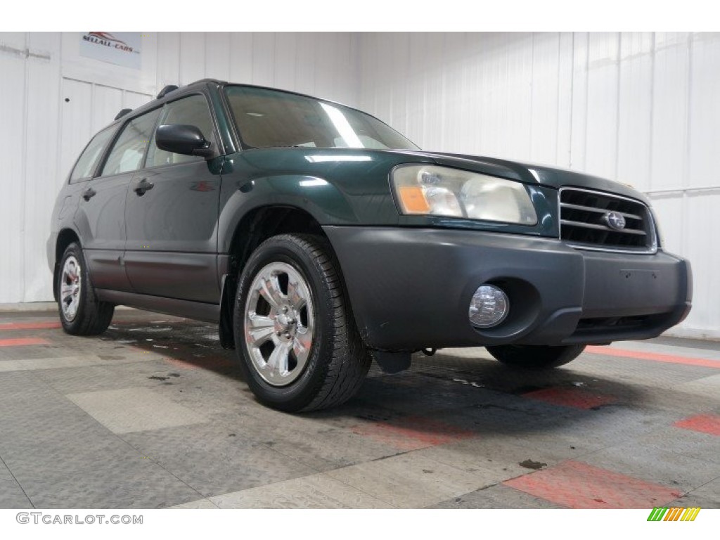 2003 Forester 2.5 X - Woodland Green Pearl / Beige photo #5
