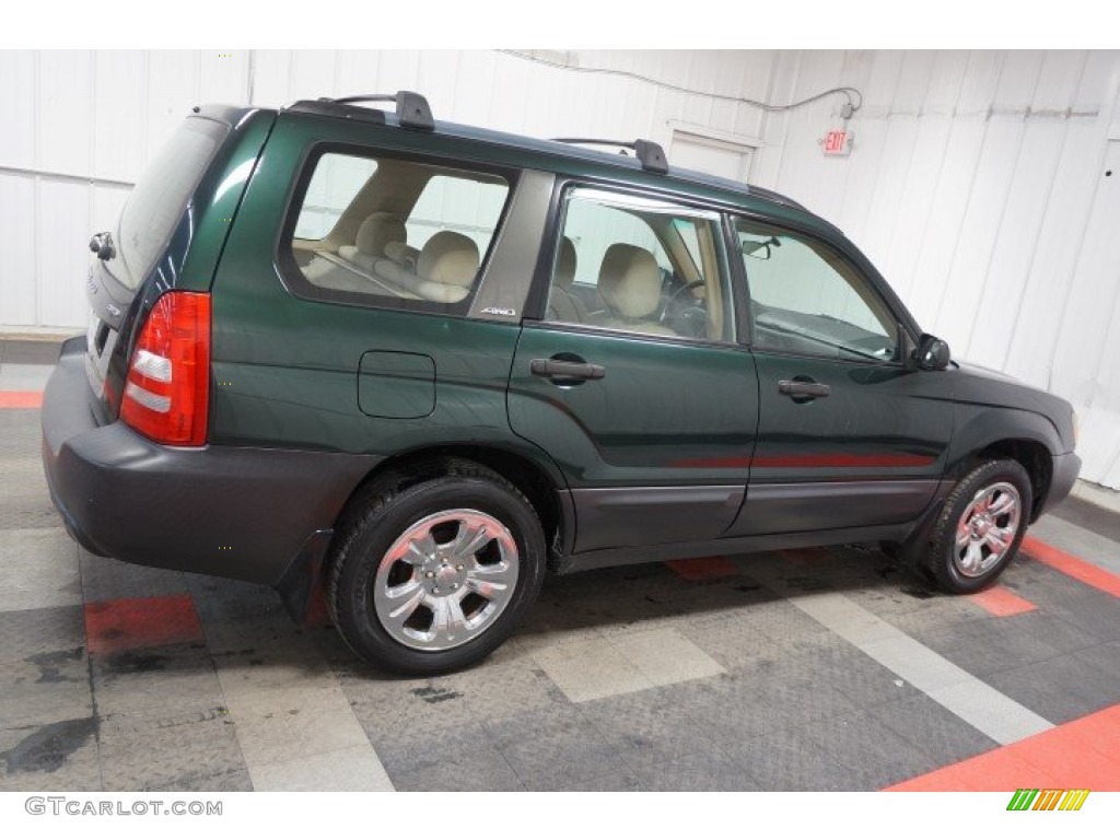 2003 Forester 2.5 X - Woodland Green Pearl / Beige photo #7
