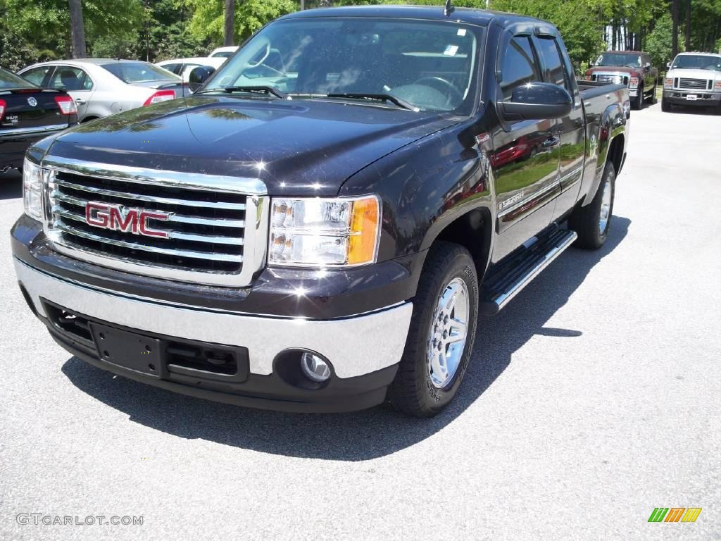 2008 Sierra 1500 SLT Extended Cab 4x4 - Onyx Black / Ebony photo #11