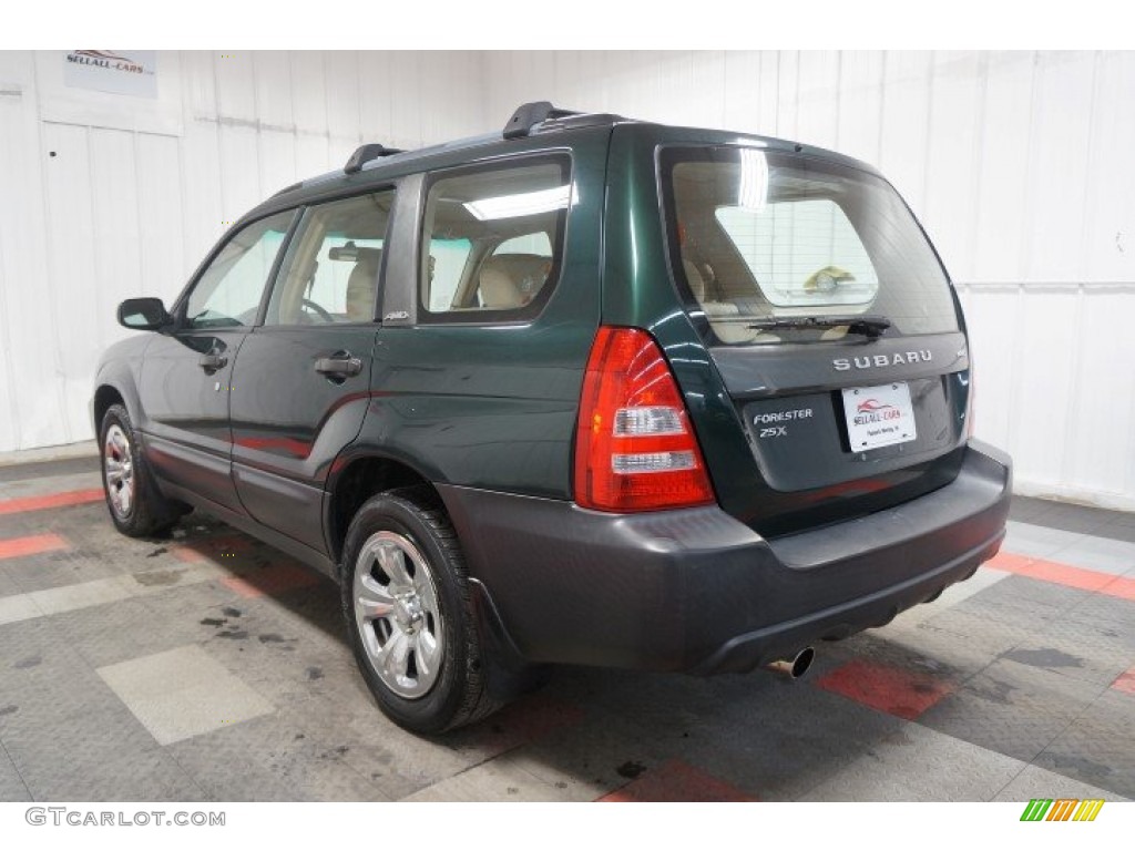 2003 Forester 2.5 X - Woodland Green Pearl / Beige photo #10