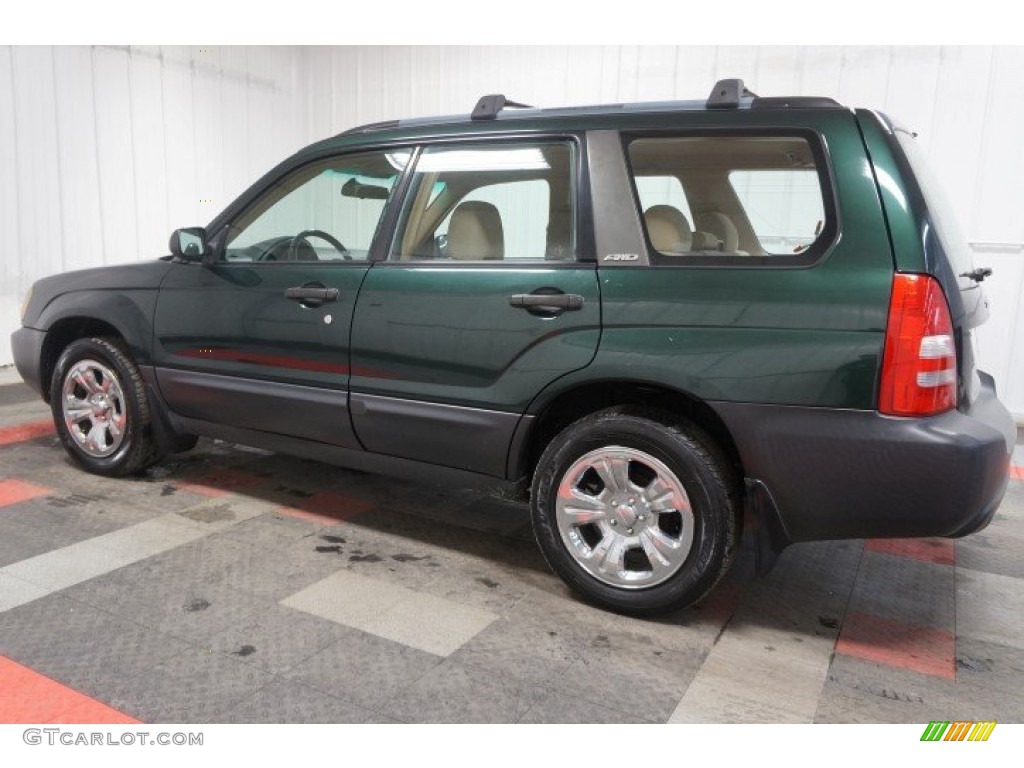 2003 Forester 2.5 X - Woodland Green Pearl / Beige photo #11