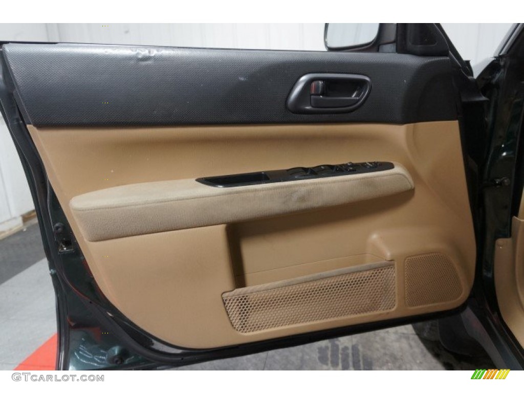 2003 Forester 2.5 X - Woodland Green Pearl / Beige photo #12