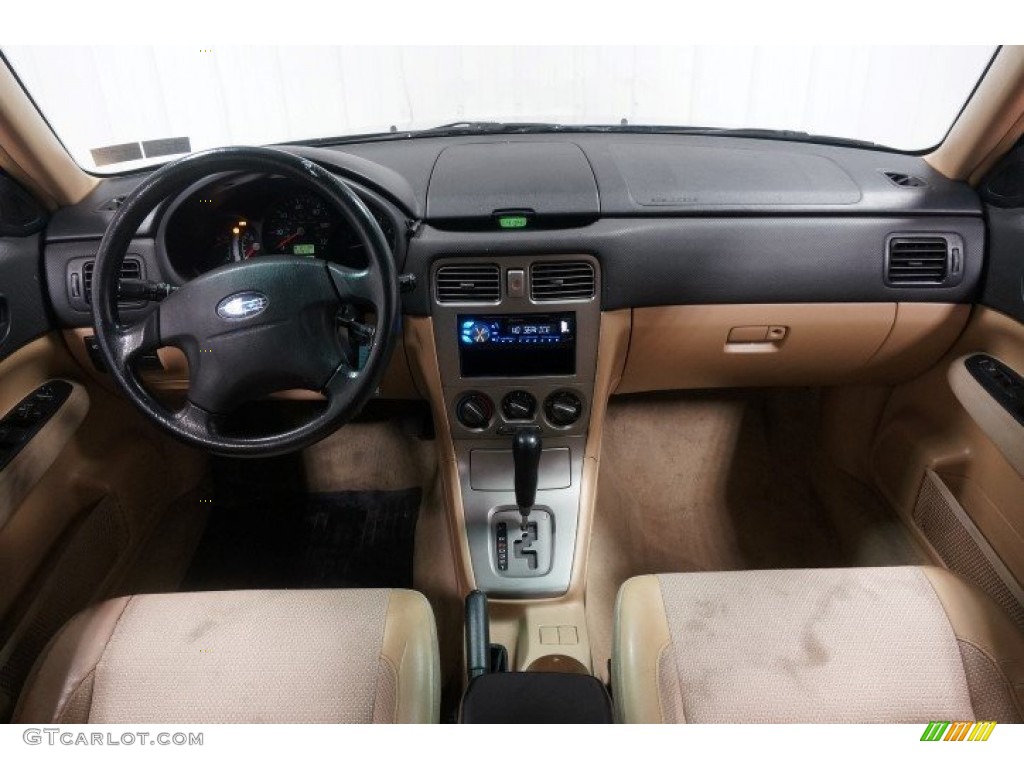 2003 Forester 2.5 X - Woodland Green Pearl / Beige photo #30