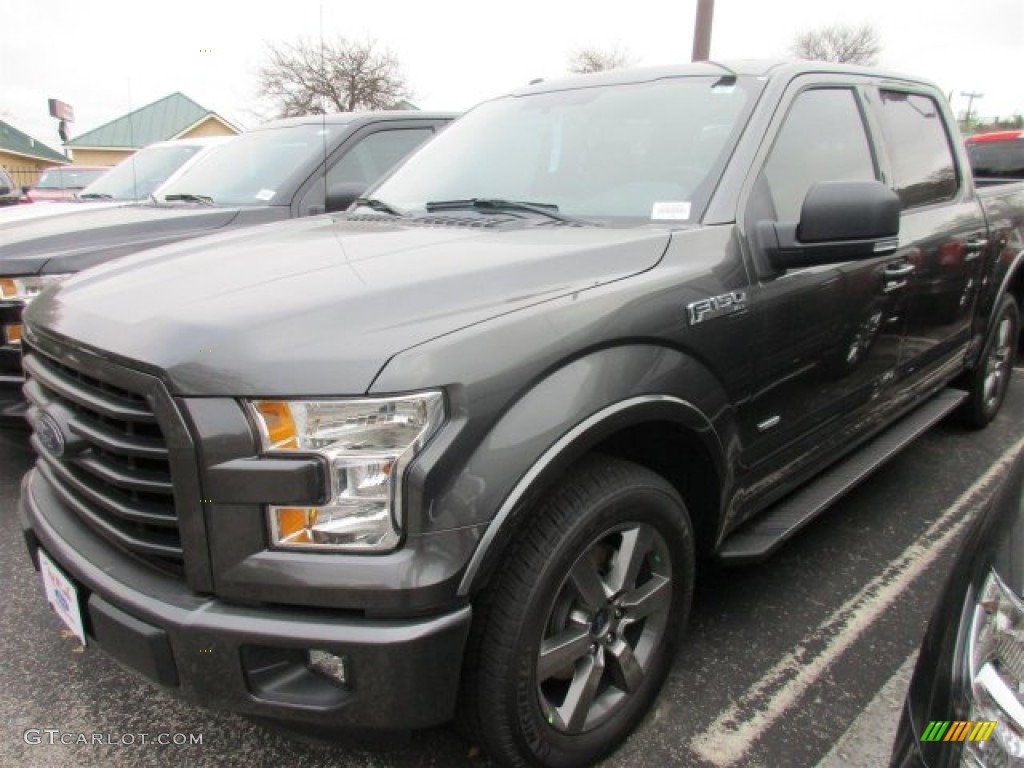 2016 F150 XLT SuperCrew - Magnetic / Black photo #2