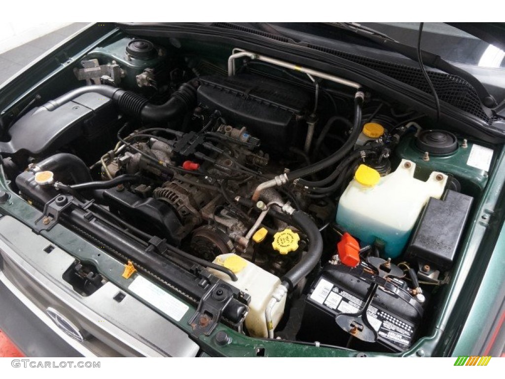 2003 Forester 2.5 X - Woodland Green Pearl / Beige photo #47