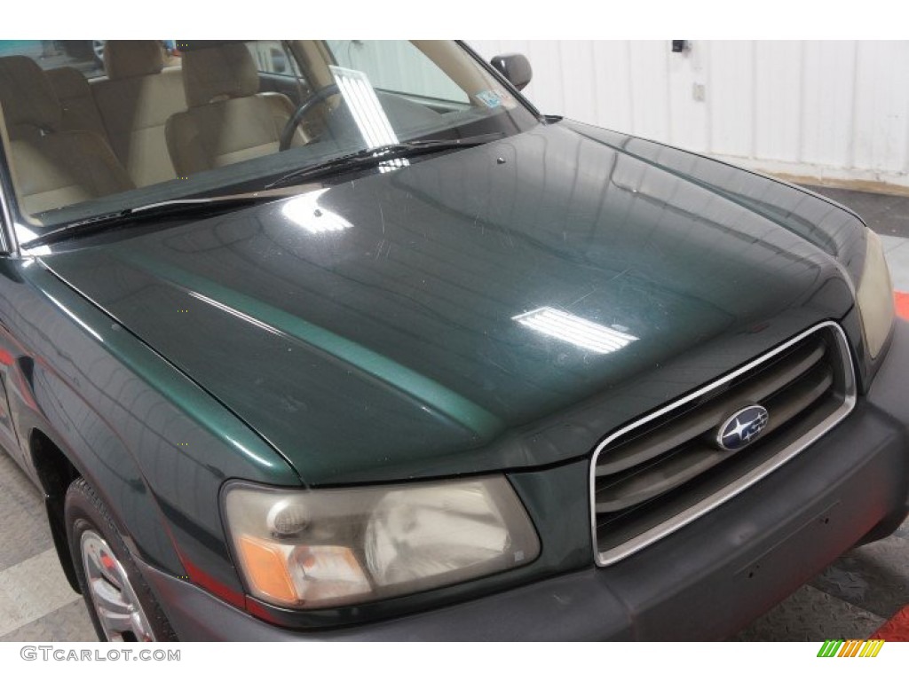 2003 Forester 2.5 X - Woodland Green Pearl / Beige photo #53