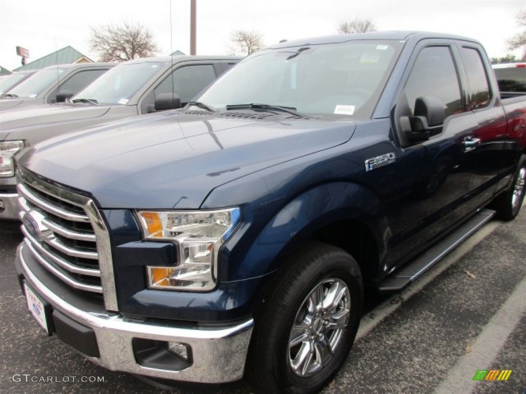 2016 F150 XLT SuperCab - Blue Jeans / Medium Earth Gray photo #2