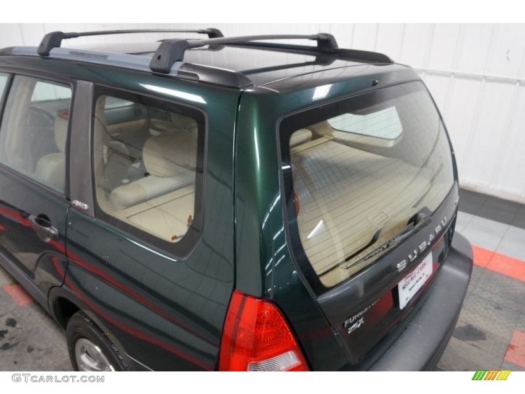 2003 Forester 2.5 X - Woodland Green Pearl / Beige photo #83