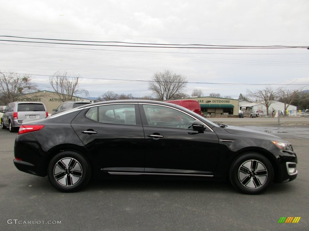 2012 Optima Hybrid - Ebony Black / Beige photo #8