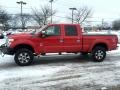 Vermillion Red 2011 Ford F250 Super Duty Lariat Crew Cab 4x4