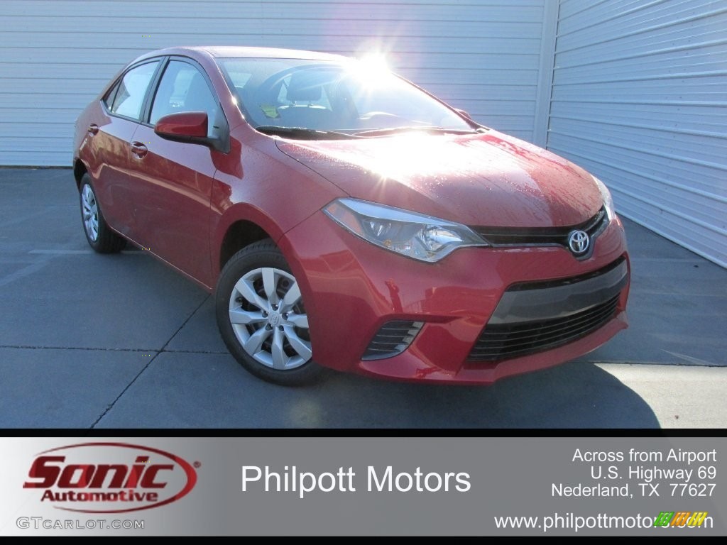 2016 Corolla LE - Barcelona Red Metallic / Ash photo #1