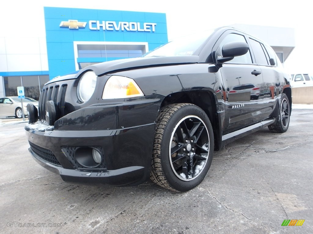 2009 Compass Sport - Brilliant Black Crystal Pearl / Dark Slate Gray/Medium Slate Gray photo #2