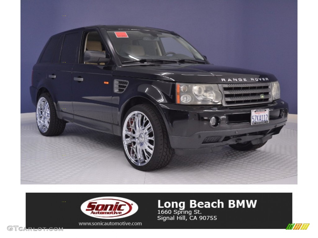 2007 Range Rover Sport HSE - Java Black Pearl / Alpaca Beige photo #1