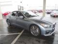 2015 Hagane Blue Infiniti Q50 S 3.7  photo #6