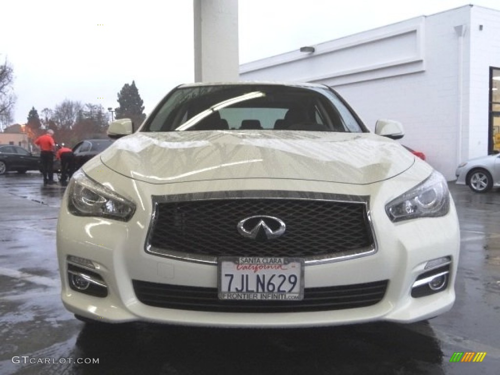 2015 Q50 3.7 - Moonlight White / Graphite photo #4