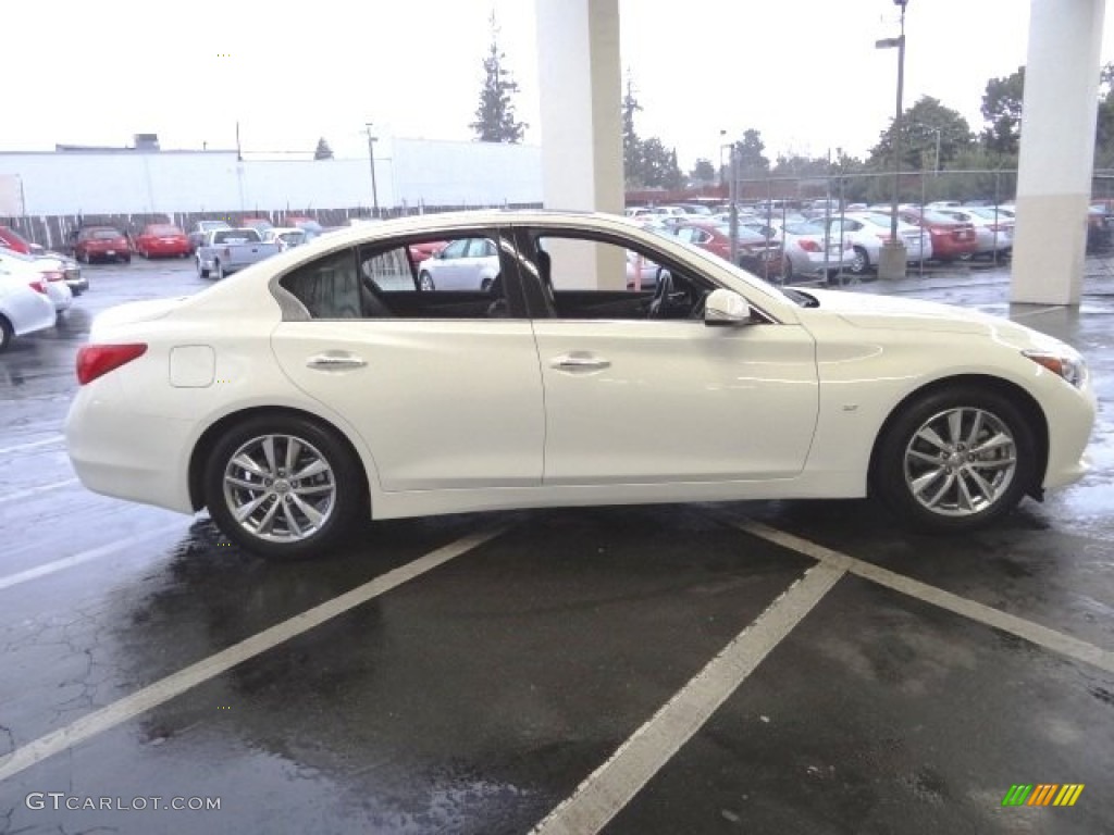 2015 Q50 3.7 - Moonlight White / Graphite photo #9