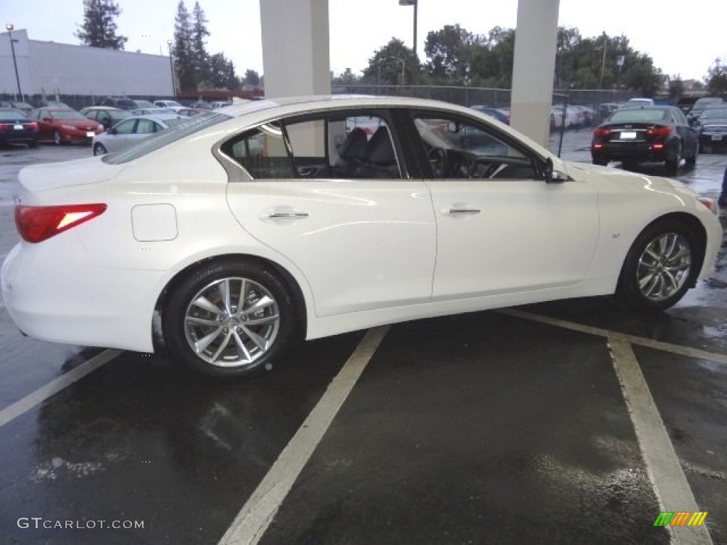 2015 Q50 3.7 - Moonlight White / Graphite photo #10