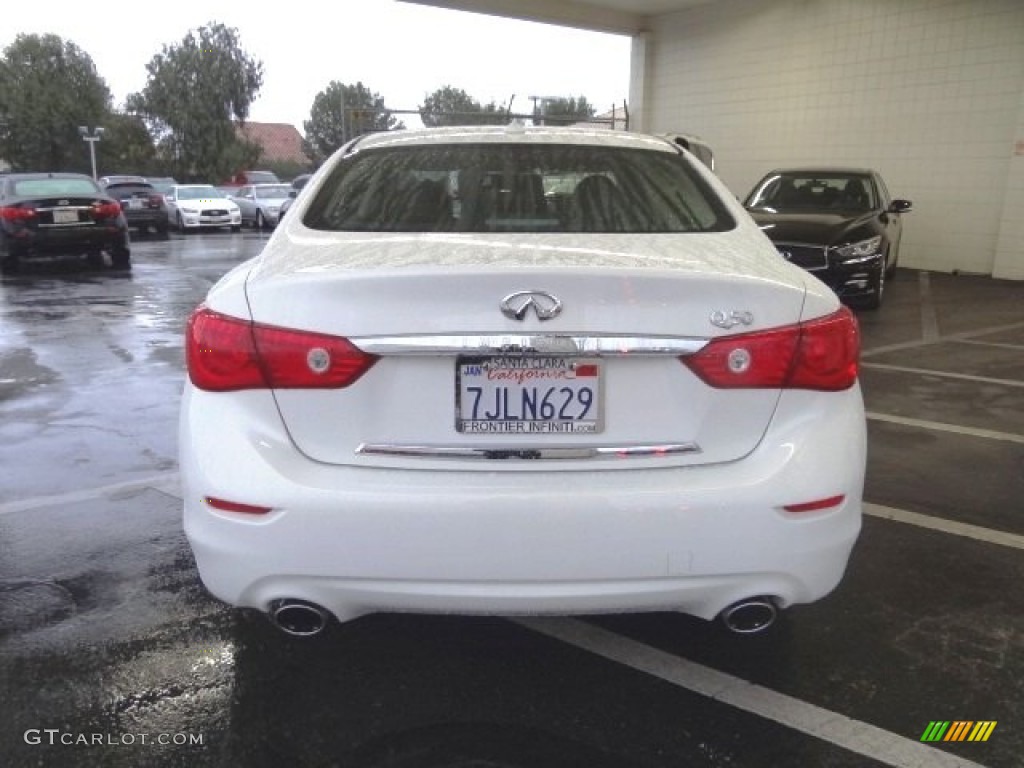 2015 Q50 3.7 - Moonlight White / Graphite photo #13