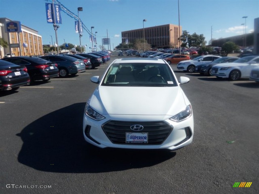 2017 Elantra Limited - White / Beige photo #5