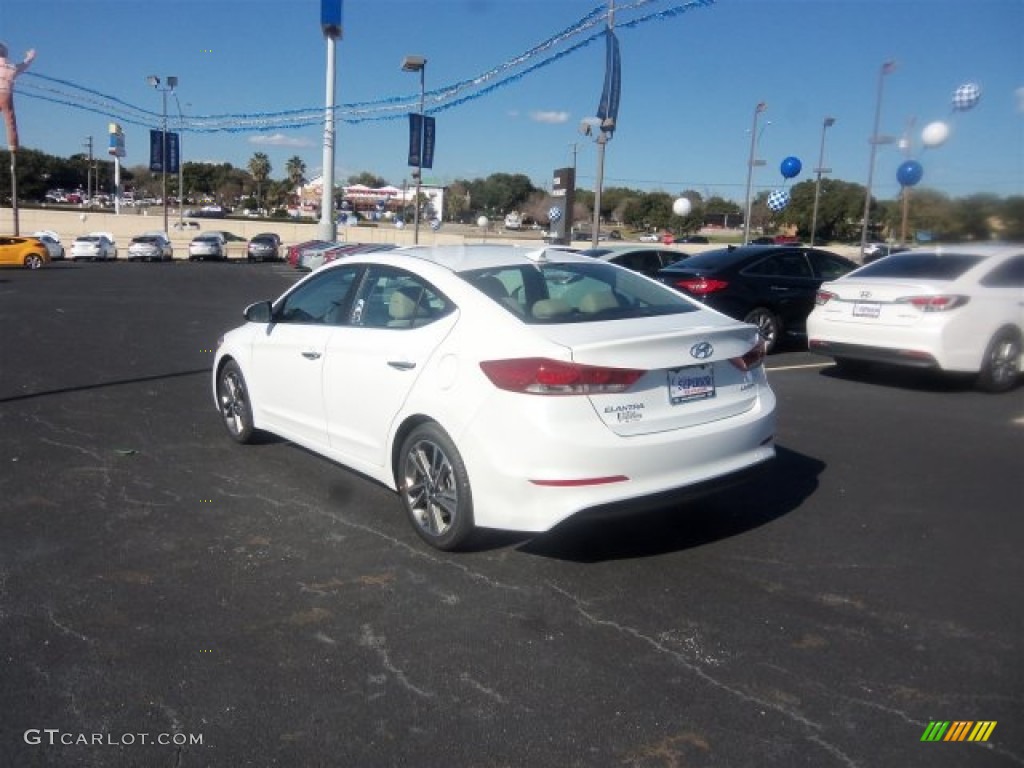 2017 Elantra Limited - White / Beige photo #9