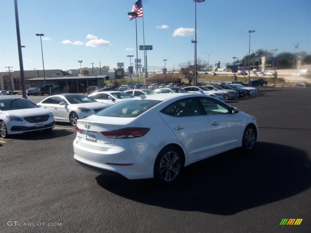 2017 Elantra Limited - White / Beige photo #11