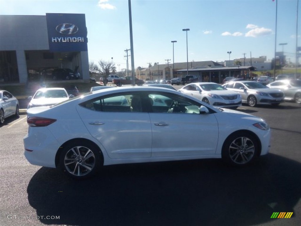 2017 Elantra Limited - White / Beige photo #12