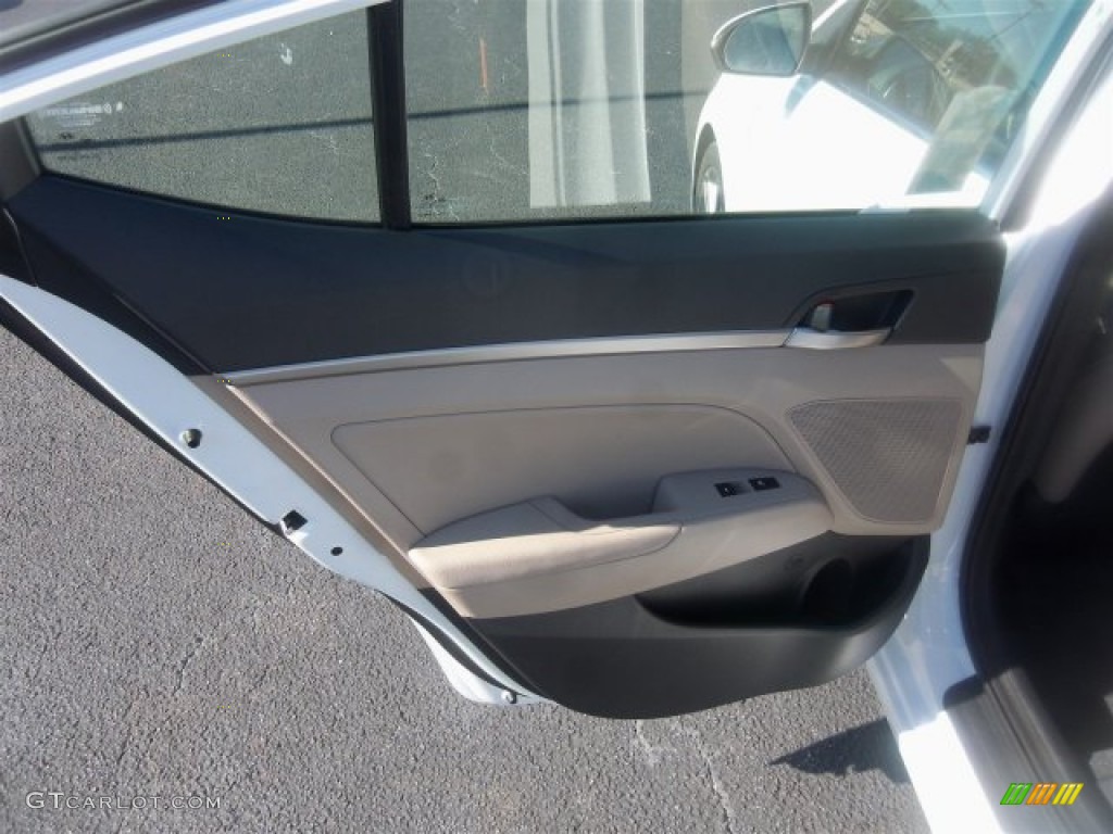 2017 Elantra Limited - White / Beige photo #21