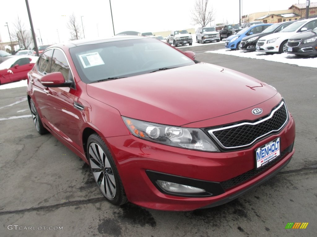 2012 Optima SX - Spicy Red / Black photo #1