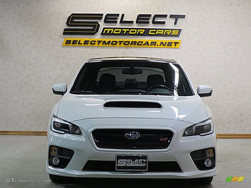 2015 WRX STI Limited - Crystal White Pearl / Carbon Black photo #2