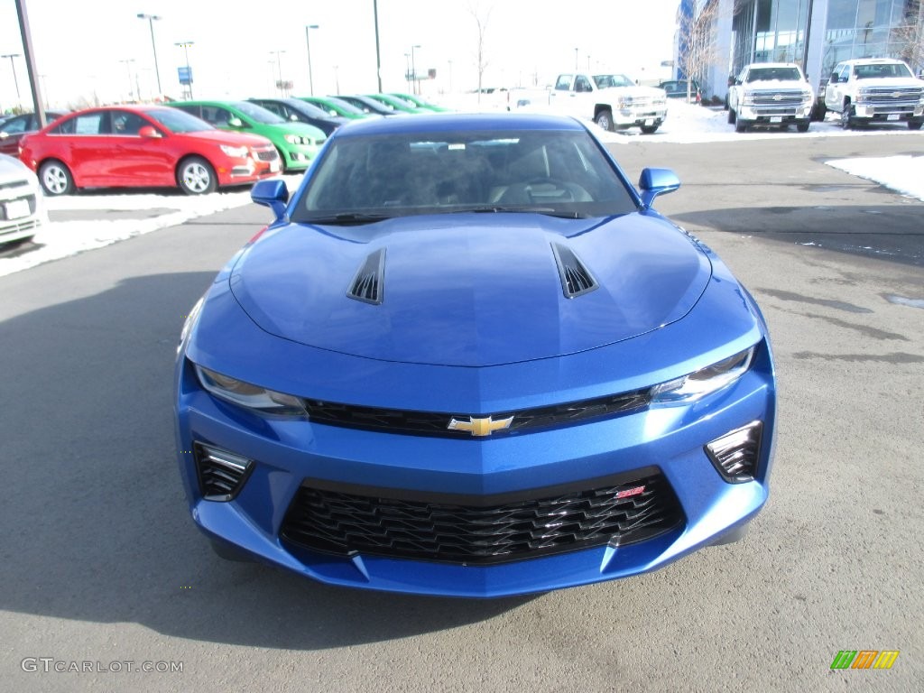 2016 Camaro SS Coupe - Hyper Blue Metallic / Jet Black photo #8