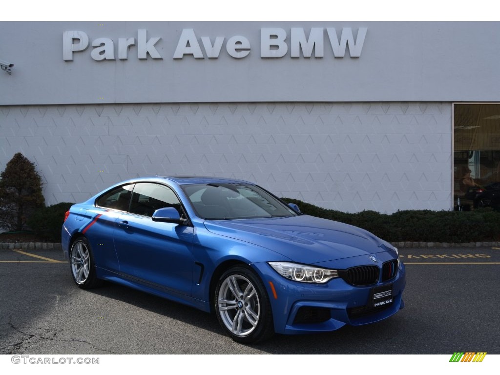 2014 4 Series 428i xDrive Coupe - Estoril Blue / Black photo #1