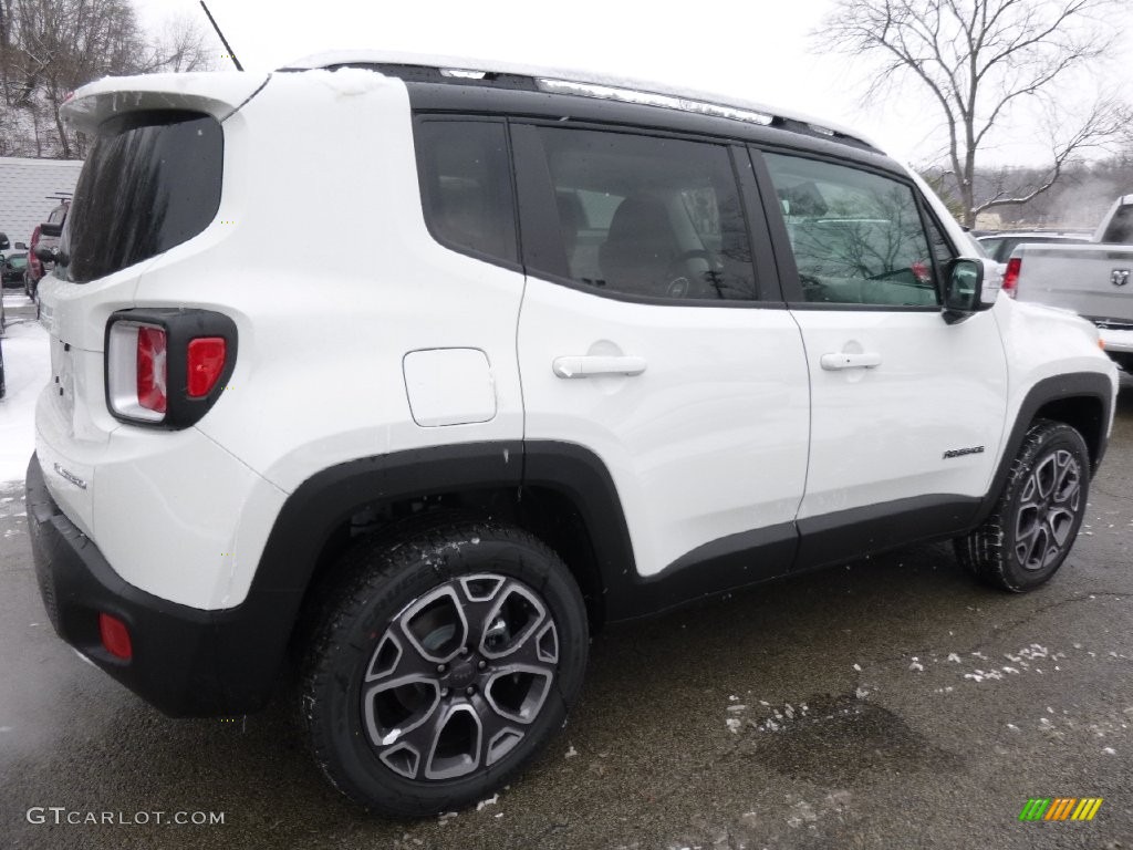 2016 Renegade Limited 4x4 - Alpine White / Bark Brown/Ski Grey photo #5