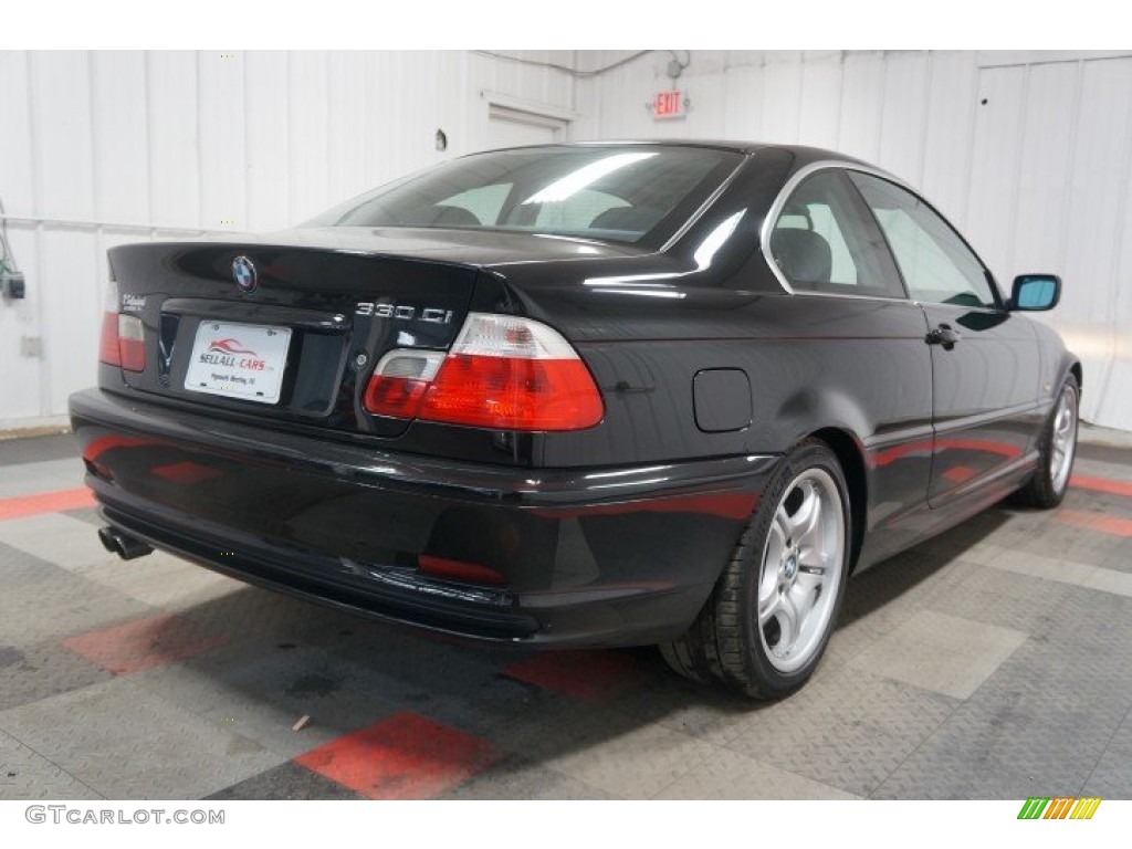 2003 3 Series 330i Coupe - Jet Black / Black photo #8