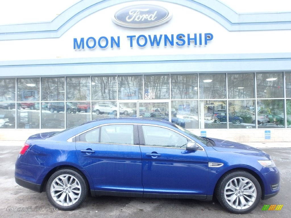 2015 Taurus Limited - Deep Impact Blue Metallic / Dune photo #1