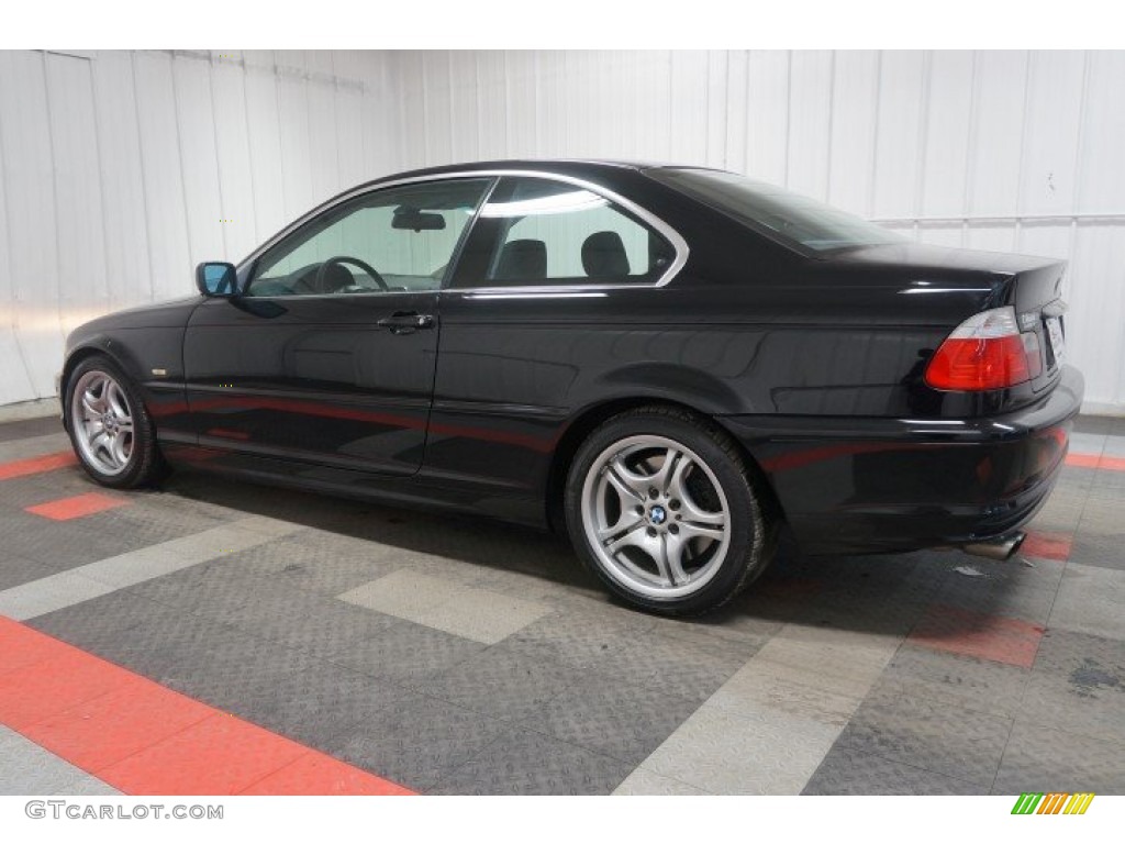 2003 3 Series 330i Coupe - Jet Black / Black photo #11