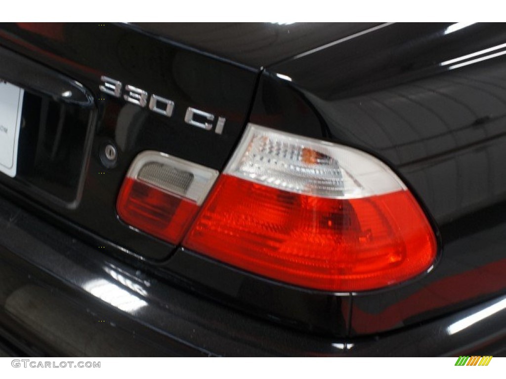 2003 3 Series 330i Coupe - Jet Black / Black photo #71