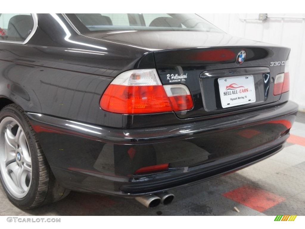 2003 3 Series 330i Coupe - Jet Black / Black photo #73
