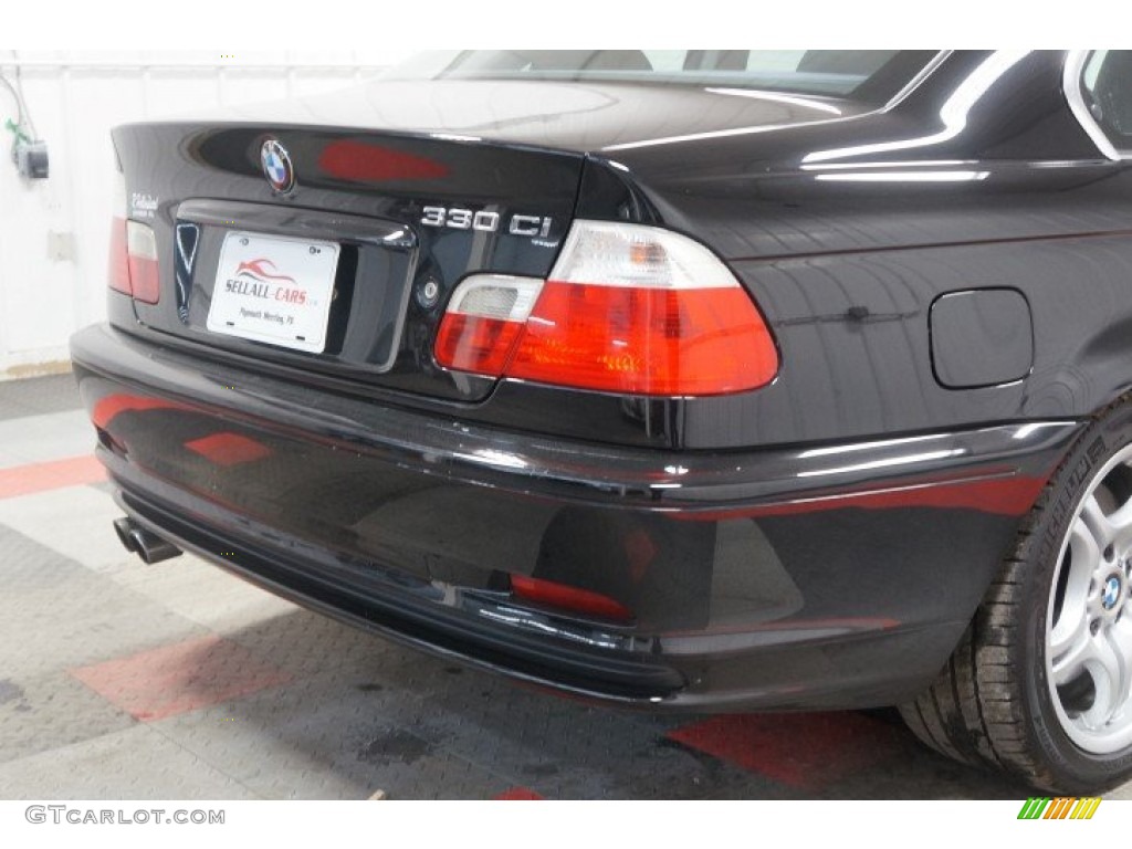 2003 3 Series 330i Coupe - Jet Black / Black photo #74