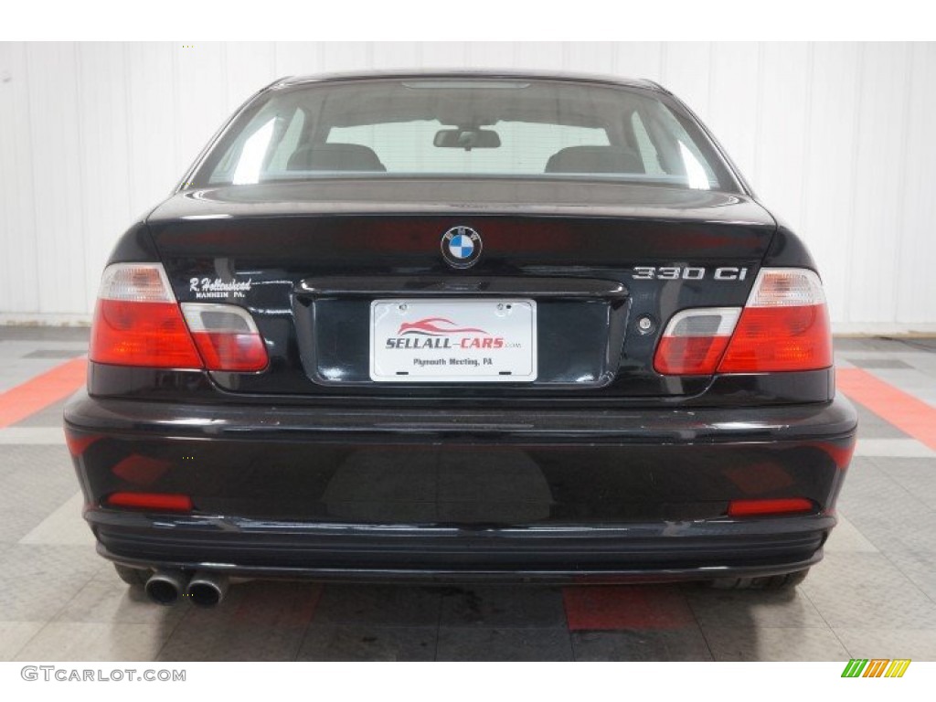 2003 3 Series 330i Coupe - Jet Black / Black photo #75