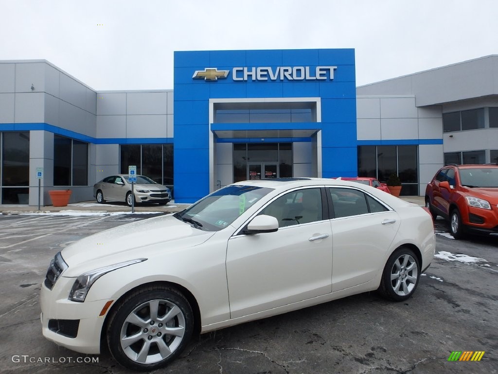 2013 ATS 2.0L Turbo AWD - White Diamond Tricoat / Caramel/Jet Black Accents photo #1