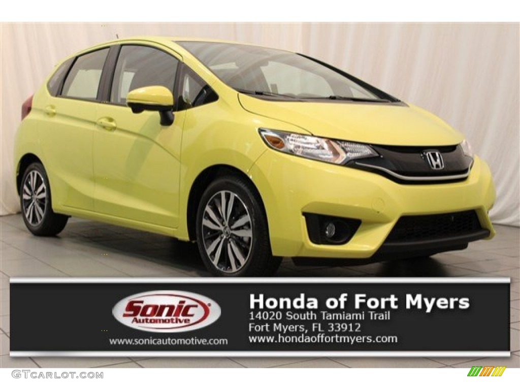 Mystic Yellow Pearl Honda Fit