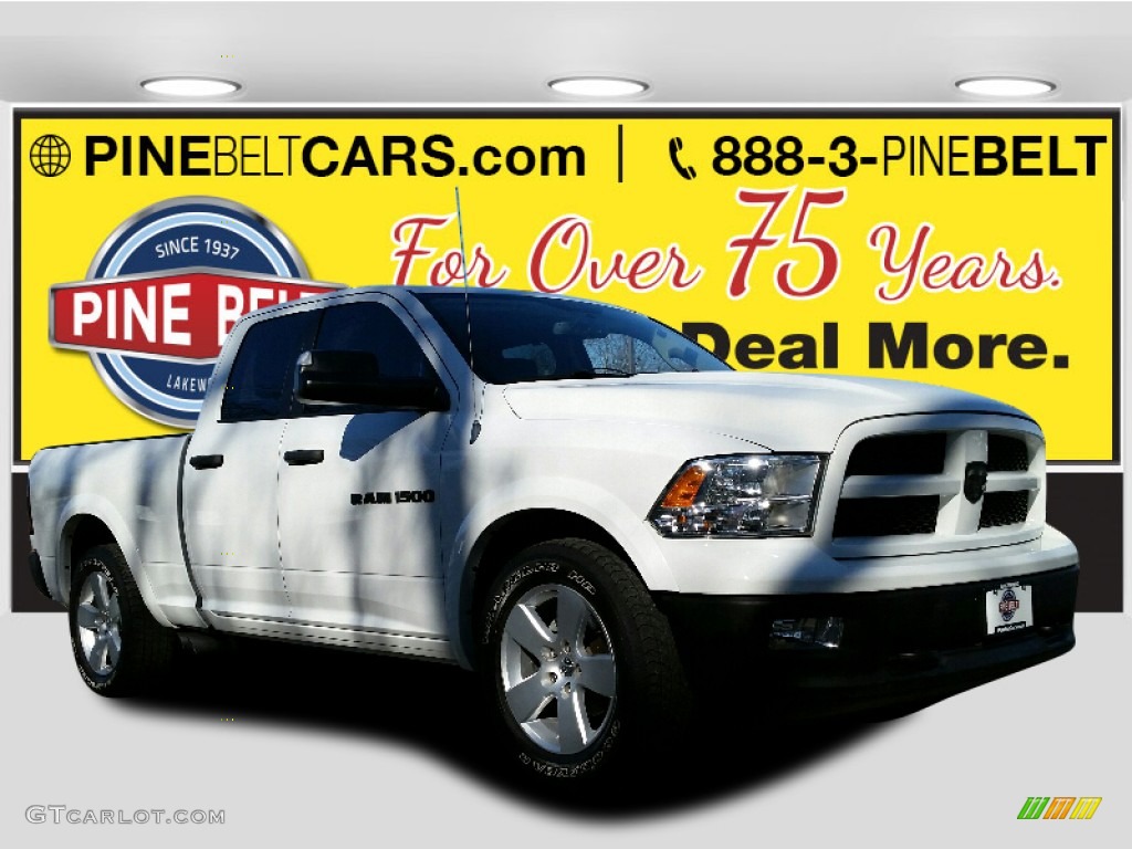 2012 Ram 1500 SLT Quad Cab - Bright White / Dark Slate Gray/Medium Graystone photo #1