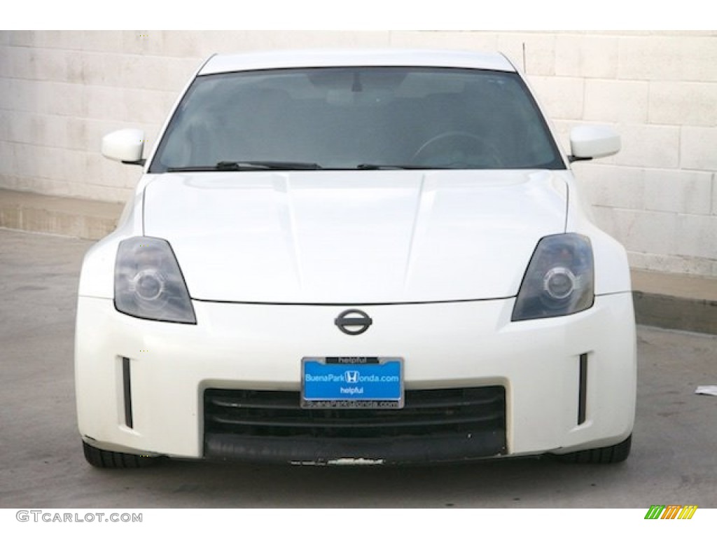2006 350Z Enthusiast Coupe - Pikes Peak White Pearl / Carbon Black photo #7