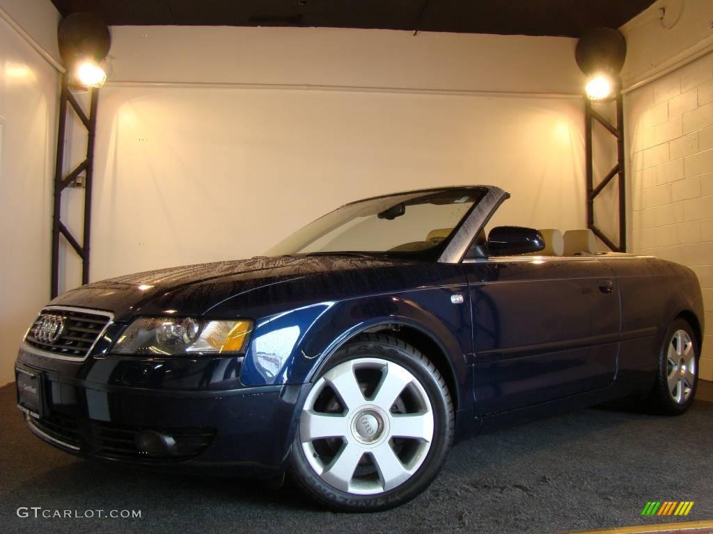 2006 A4 1.8T Cabriolet - Moro Blue Pearl Effect / Beige photo #1